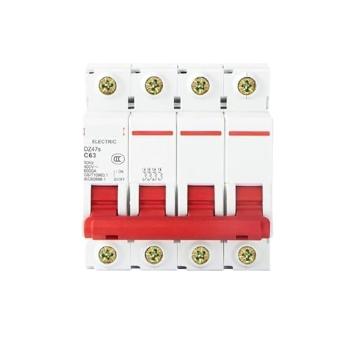 Disyuntor magnetotérmico DZ47s con curva C y corte de 6KA de 1 a 4 polos