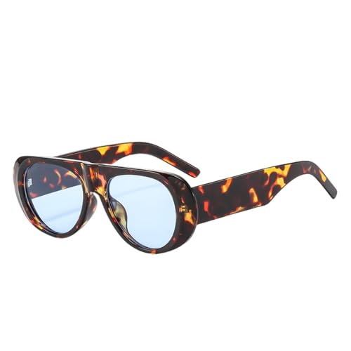 Lunettes de soleil bleu léopard tendance avec protection UV pour sublimer votre style cet été
