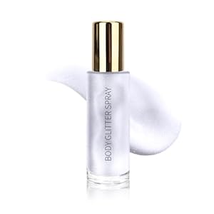 Lightly Scent Face Glitter Makeup, Non-Sticky Body Shimmer Spray for Skin, Liquid Body Glitter Spray for Hair Sparkle Spray, Gold& Silver Body Glitter for Women, Glitter Highlighter Makeup (#Y Sliver)
