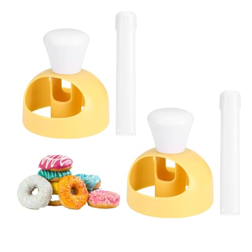 Moule à beignets, Donut Moule 2 Ensembles Donut Gâteau Moule Plastique De Gâteau De Beignet De Fabricant De Coupeur Desserts Pain Cutter Mold Cuisine Outil Pour la Cuisson De Gâteau