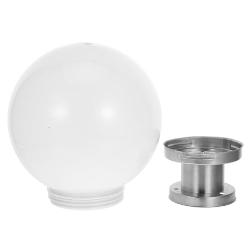 Lampe extérieure globe moderne en acrylique et poteau de prestige en aluminium