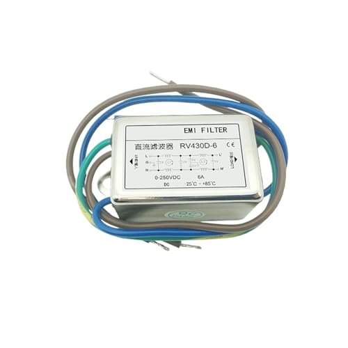 Filtro de potencia DC EMI de doble sección 430D-6A de 12-250V con cable integrado para motor