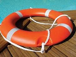 WATERTECH SYSTEMS Life Buoy Ring – Heavy Duty Outer Lifesaving Swimming Safety Ring for Pool, Sea, Lake, Rescue – Bright Orange with Grab Rope