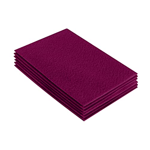 FabricLA Acrylic Felt Fabric Sheets for Crafts | Precut 9" X 12" Inch (20 cm X 30 cm) Felt Squares | Felt Fabric Sheets for DIY Crafts, Hobby, Costume, and Decoration | Rose, 6 Pieces