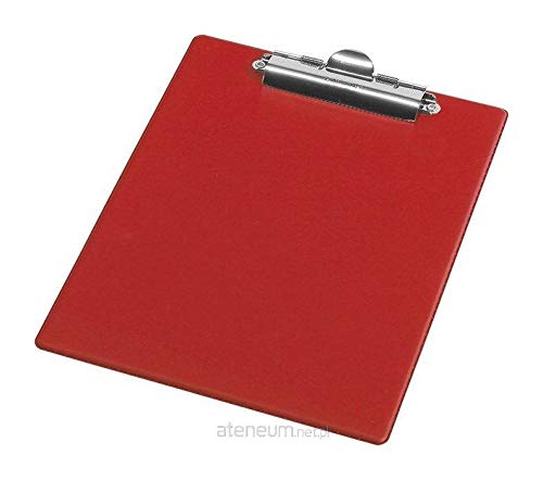 Schreibmappe Klemmbrett Mappe Klemmmappe rot Schreibbrett A5 Metallhalter