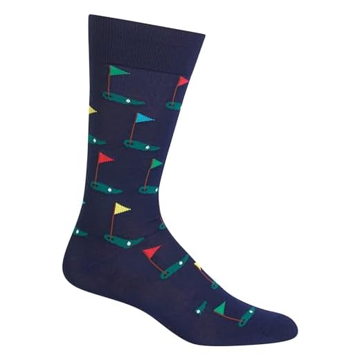 Golf Socks - Cushioned And Breathable Golf Socks | Golf Accessories Hot Sox Men's Sports and Outdoors Series Novelty Casual Fashion Socks, Golf (Navy), Shoe Size: 10-13