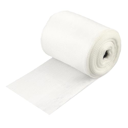 XIAQICA Blanco Fibra de Vidrio Rollo 30 m x 10 cm Cinta Fibra Vidrio Tela Fibra Estera Fibra para Tela Reparación de tejidos (Sin Pegajosidad)