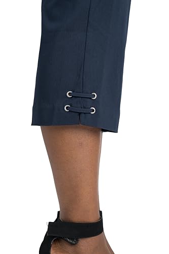 Briggs New York Women's Pull on Lace Up Hem Capri4