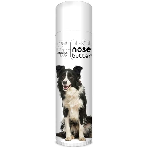 Image of The Blissful Dog Border Collie Nose Butter for Dry, Cracked Skin, Lick-Safe Dog Nose Balm with Moisturizing Shea Butter, Almond, Olive, and Essential Oils, Pet Supplies, Uncented, 0.50 oz.