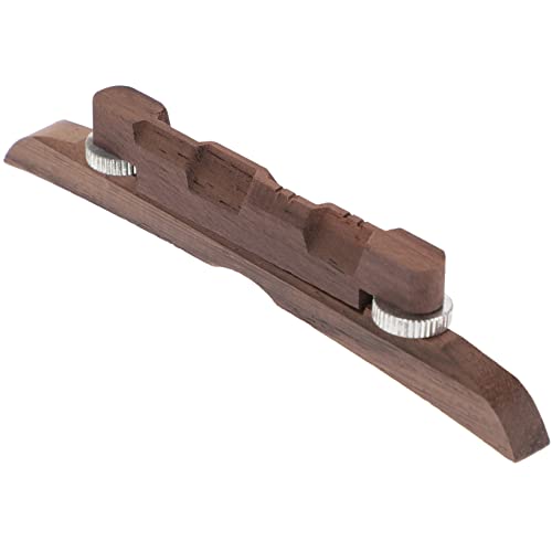 ifundom Bridge Ebony Mandolin Bridge Set Height Adjustable Mandolin Tuning Pegs Random Color