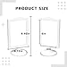 Voittozege 20 Pack Double Sided Standing Picture Frames 4 x 6, 2 Sides Pedestal Photo Frame with Inserts and Base,White Picture Frame Bulk Plastic Vertical Photo Frames for Tables,Wedding,Classroom