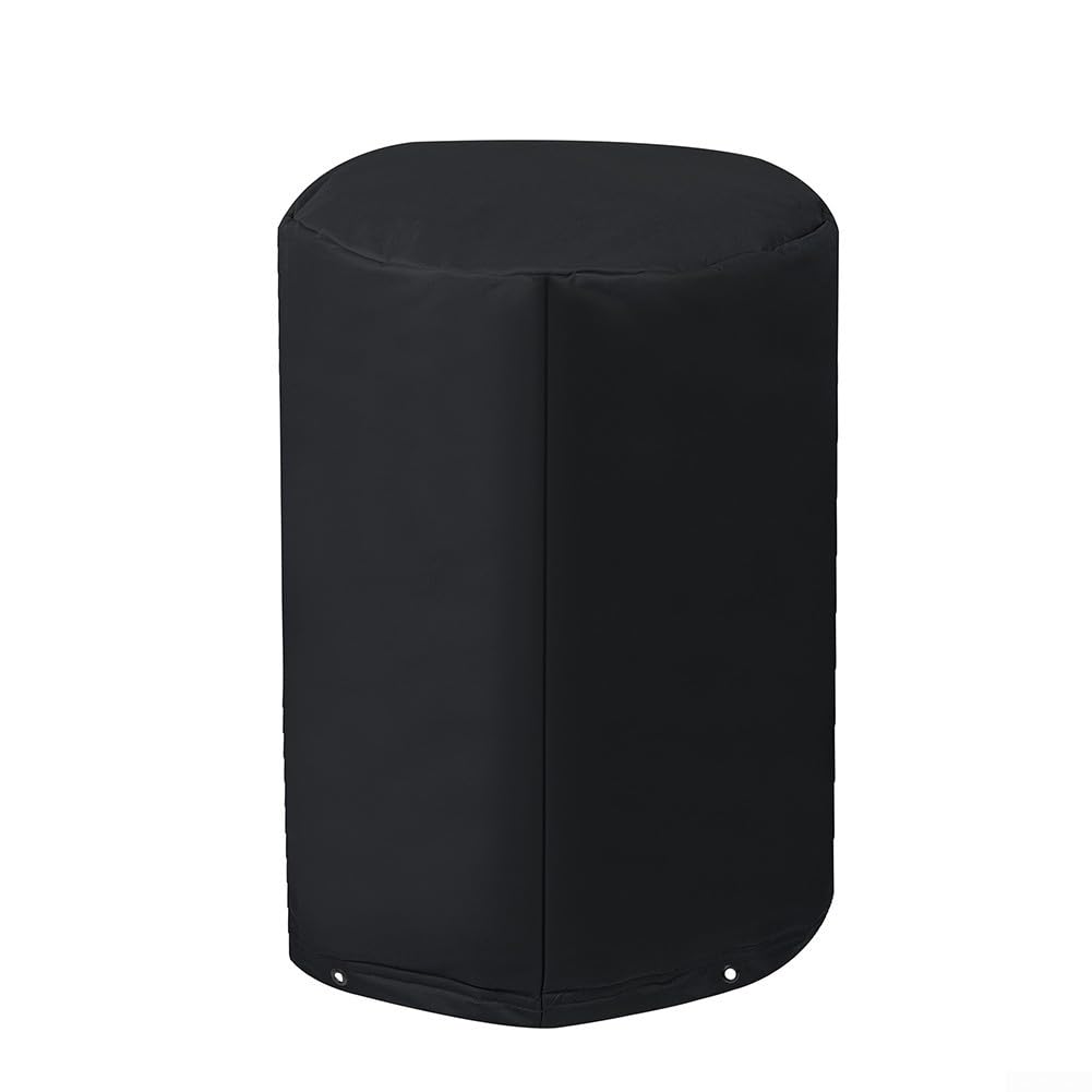 Cubierta de tanque de agua a prueba de heladas de invierno con aislamiento térmico para tanques de presión, resistente a la intemperie, protector de bomba para exteriores, negro (Φ70 x 110 cm)