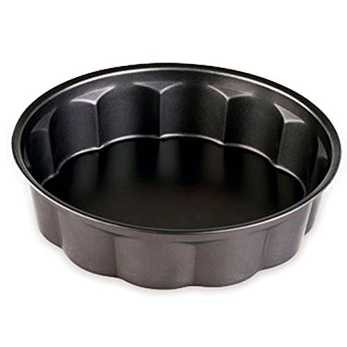 Tradineur - Molde de bizcocho redondo antiadherente de 27 cm, recipiente para horno, repostería, bizcochos, tartas, pasteles
