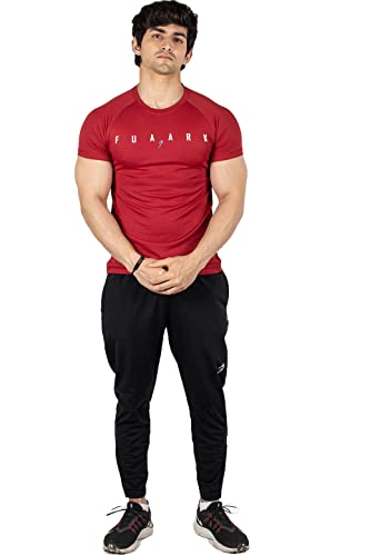 Image of FUAARK Men's Round Neck Slim fit Gym & Active wear Sports T-Shirt for Workout & Casual Wear