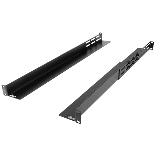 Rail de montage en rack 1U Tecmojo, profondeur réglable 53-81 cm pour serveur et équipement réseau