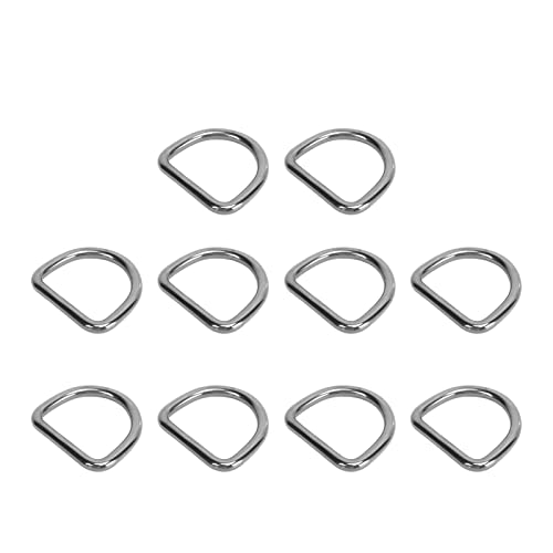 AYNEFY Fivela de puxar de caiaque D, aço inoxidável estável sem costura soldagem sem rebarbas 8 mm d