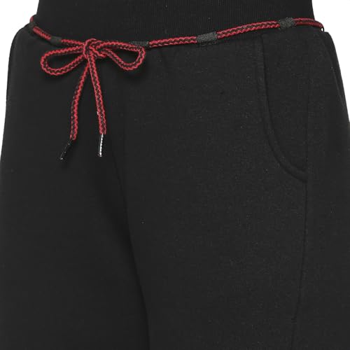 Image of Being Human Black Wide Leg Fit Women's Track Pants Clothing