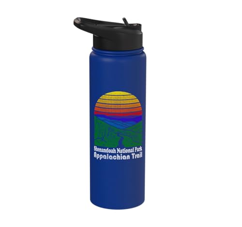 Shenandoah Park Appalachian Trail Vintage Mountain Sunset Stainless Steel Insulated Water Bottle