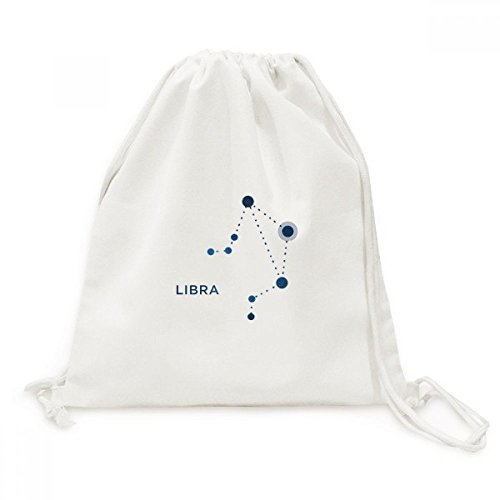 Sac à dos cordon en toile motif Balance Constellation Sac de voyage léger
