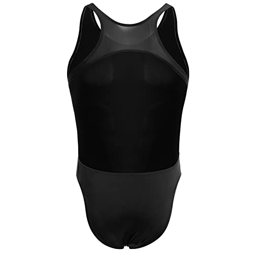 ABAFIP Men's Lingerie High Cut Backless One Piece Mankini Bodysuit Sleeveless Cutout Leotard Thong Swimsuit Underwear4