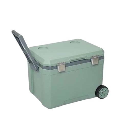 Boîte isolée portative de pêche 45L verte pour camping et stockage extérieur