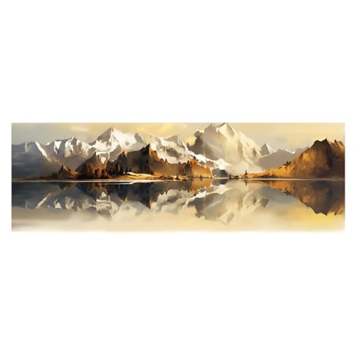Toile intissee abstrait 30x90cm pour habiller un mur vide sans encombrer