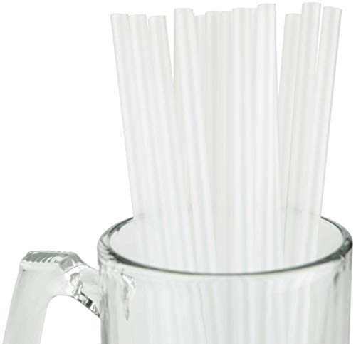 Made in USA Pack of 250 Unwrapped BPA-Free Plastic Drinking Straws (Clear - 10