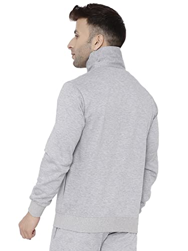 Image of CHKOKKO Fleece Men Winter Sports Running Zipper Collared Neck Stylish Jacket