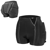 Kids Snowboard Protection Impact Shorts with Zipper，Snowboard Butt Pad Women, Butt Pads Snowboarding for Ski...