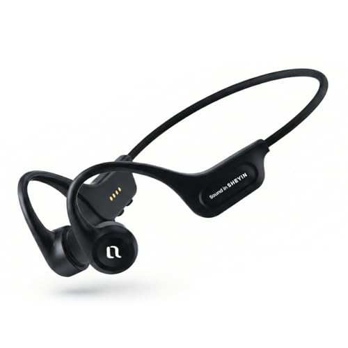 Image of Concept Kart SHEYIN X5 Bone Conduction Headphones, Open-Ear Bluetooth 6.0 Wireless Earphones, IPX8 Waterproof, 8-10H Playtime, Magnetic Fast Charging, for Running & Swimming (Black)