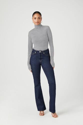 Image of Emmalise Womens Turtleneck Top Long Sleeves Fitted Ribbed Top
