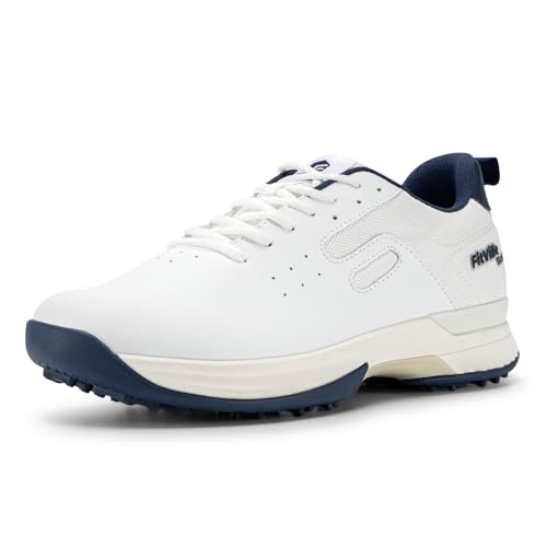 Image of FitVille Professional Mens Golf Shoes Extra Wide Spiked Golf Shoes for Men Waterproof