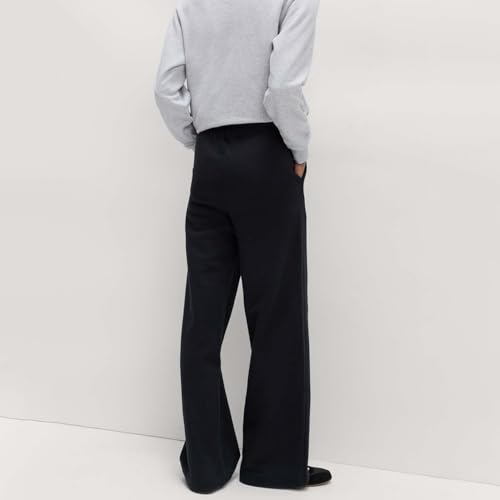 Image of Marks & Spencer Cotton Rich Drawstring Wide Leg Trackpants