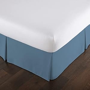 Southshore Fine Living, Inc. Queen Size Bed Skirt, 15-Inch Drop Pleated Bed Skirt for Queen Mattress, Dust Ruffle for Queen Size Bed, Coronet Blue Southshore Fine Living Inc Queen Size Bed Skirt 15 Inch Drop Pleated Bed Skirt for Queen Mattress Dust Ruffle for Queen Size Bed Coronet Blue