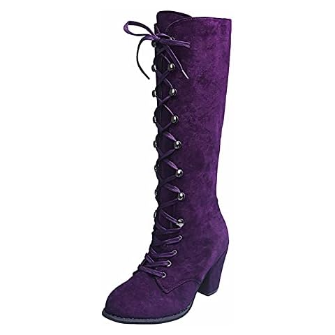 Gothic Lace-Up Faux Suede Boots Cover