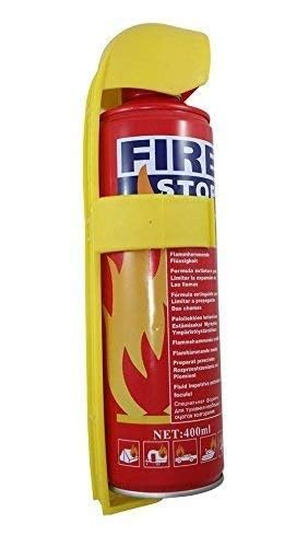 Fire Stop Portable Fire Extinguisher, 400ml, Red and Yellow