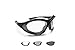 Bertoni Gafas de Moto Lentes Fotocromaticas Anti-Vaho - Patillas sustituibles con banda elastica - F333A Italy Negro Opaco - Gafas Motoristas Envolventes Anti-viento