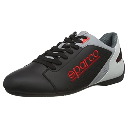Sparco S00126344NRRS Zapatillas SL-17 Talla 44 Negro Rojo