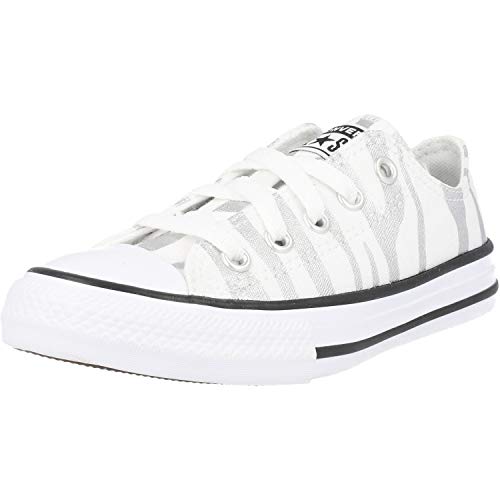 Converse Chuck Taylor All Star Ox toile à motif zèbre noir et blanc en taille 33