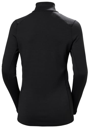 Helly Hansen Mujeres W Lifa Merino Midw 1/2 Zip, Negro, L