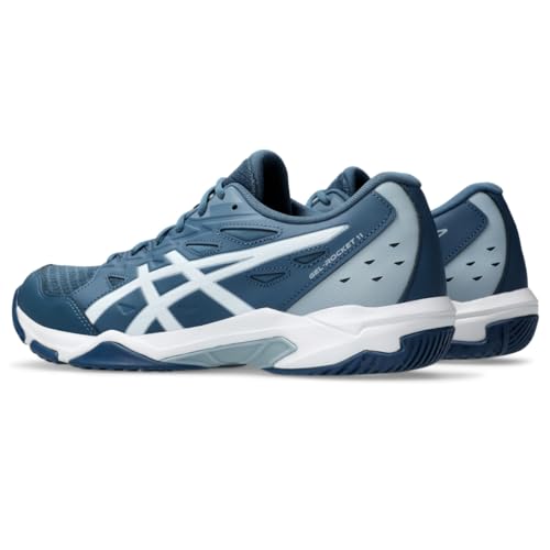 ASICS Men's Gel-Rocket 11 Volleyball Shoes, 8.5, Vintage Indigo/White - Thumbnail 3