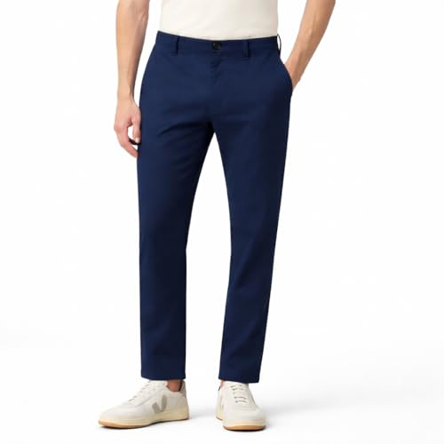 Image of Men's Casual Regular Fit Cotton Pants | Chinos | Trousers