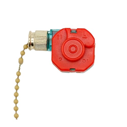 Home Ceiling Fan Light Lamp Replacement Parts 3position 4 Wire Pull Chain Control Switches - (Color: Red-3089TR)