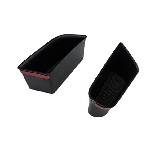 HIGH FLYING Black Front Door Interior Storage Box Holder Container 2pcs for Audi A4 B8 2008-2015 for Audi A5 8T 4dr 2010-2015