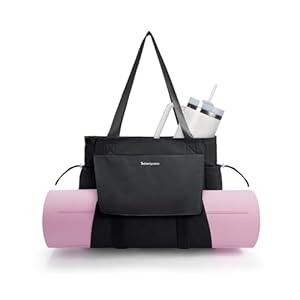 sportsnew Yoga Mat Bag Tote Yoga Gym Bags For Women Men with Waterproof Wet Pocket & Hook-and-loop, Quick Access Storage Yoga Mat Bag Carrier