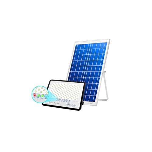 SBCGFY Focos solares con Control Remoto y Pantalla de Carga, láminas nanorreflectantes Impermeables IP67, lámparas solares de Pared de Alta Potencia para jardín, garaj(800W)