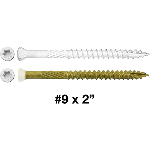 Vis à bois Torx pour fixation extérieure sans fissure tête blanche - 2