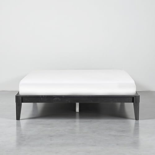 NTC Sapa Solid Wood Queen Bed Frame Burnt Black