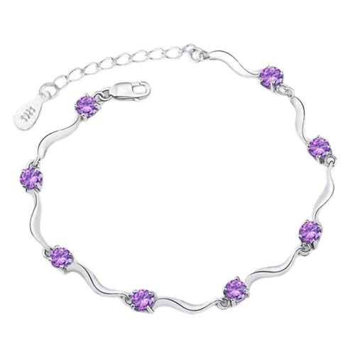 Pulsera de cristal de circón QYYZTHX con brillo elegante para mujer