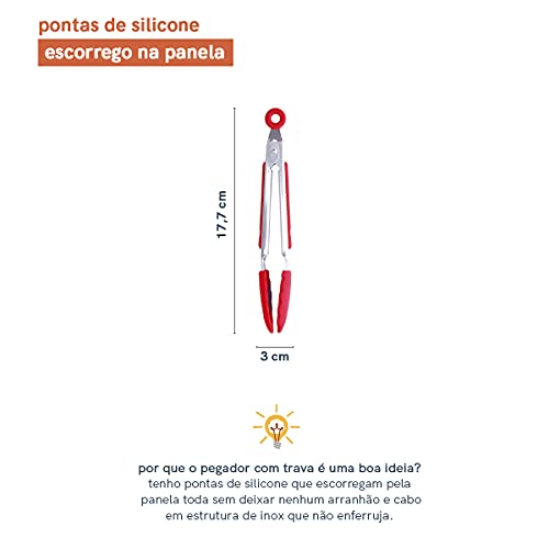 Pegador de Inox com Trava Pequeno - OIKOS